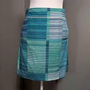 EP PRO Skort Sz 10 Golf ALine Skirt under Shorts Tennis Pickleball Blue Green